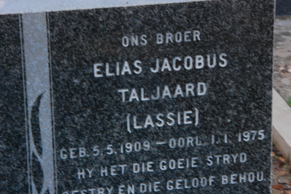 TALJAARD Elias Jacobus 1909-1975