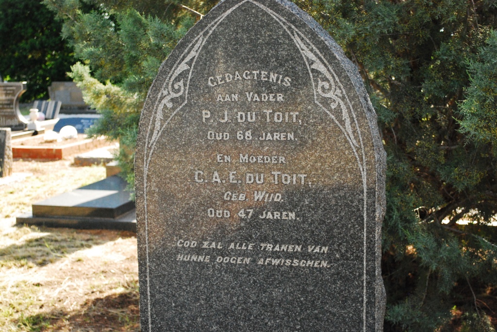 TOIT P.J., du &amp; C.A.E. WIID
