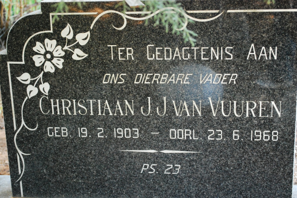 VUUREN Christiaan J.J., van 1903-1968