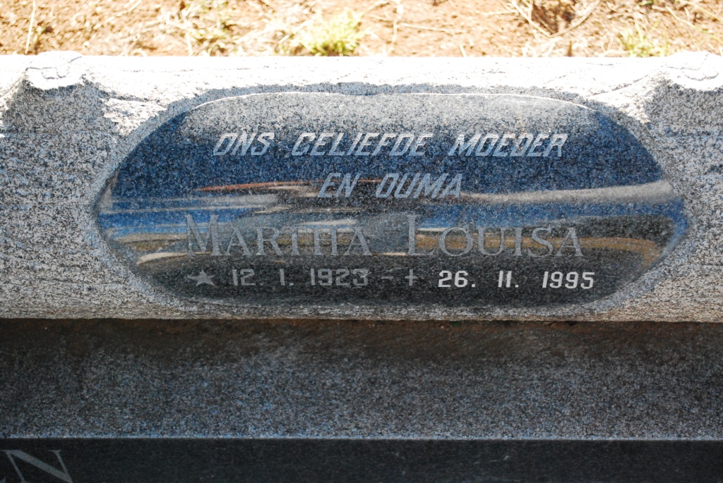 VILJOEN Martha Louisa 1923-1995