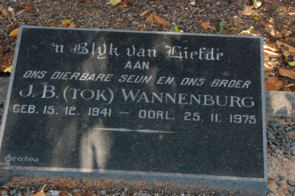 WANNENBURG J.B. 1941-1975