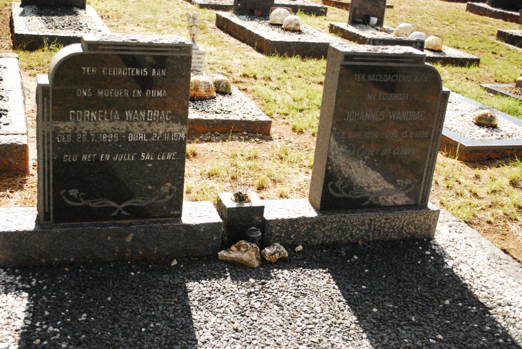 WANDRAG Johannes 1897-1958 &amp; Cornelia 1899-1974