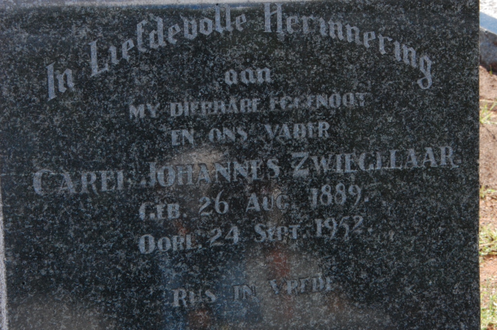 ZWIEGELAAR Carel Johannes 1889-1952