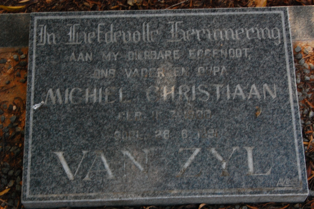 ZYL Michiel Christiaan, van
