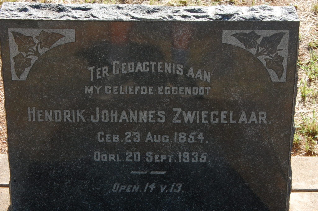 ZWIEGELAAR Hendrik Johannes 1854-1935