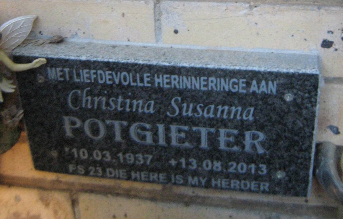 POTGIETER Christina Susanna 1937-2013