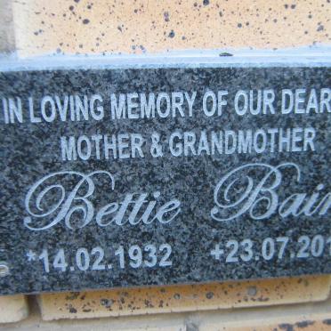 BAIN Bettie 1932-2016
