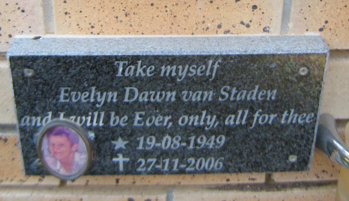 STADEN Evelyn Dawn, van 1949-2006
