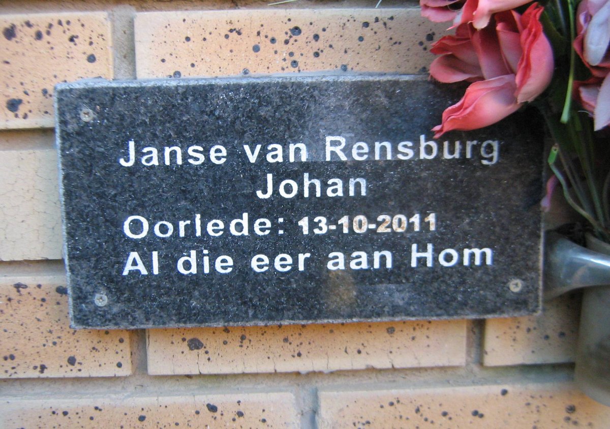 RENSBURG Johan, Janse van -2011