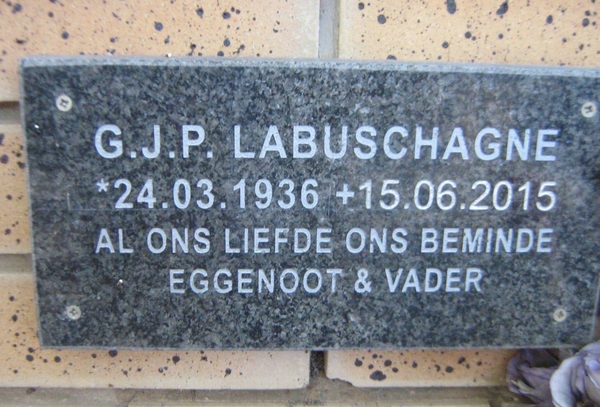 LABUSCHAGNE G.J.P. 1936-2015