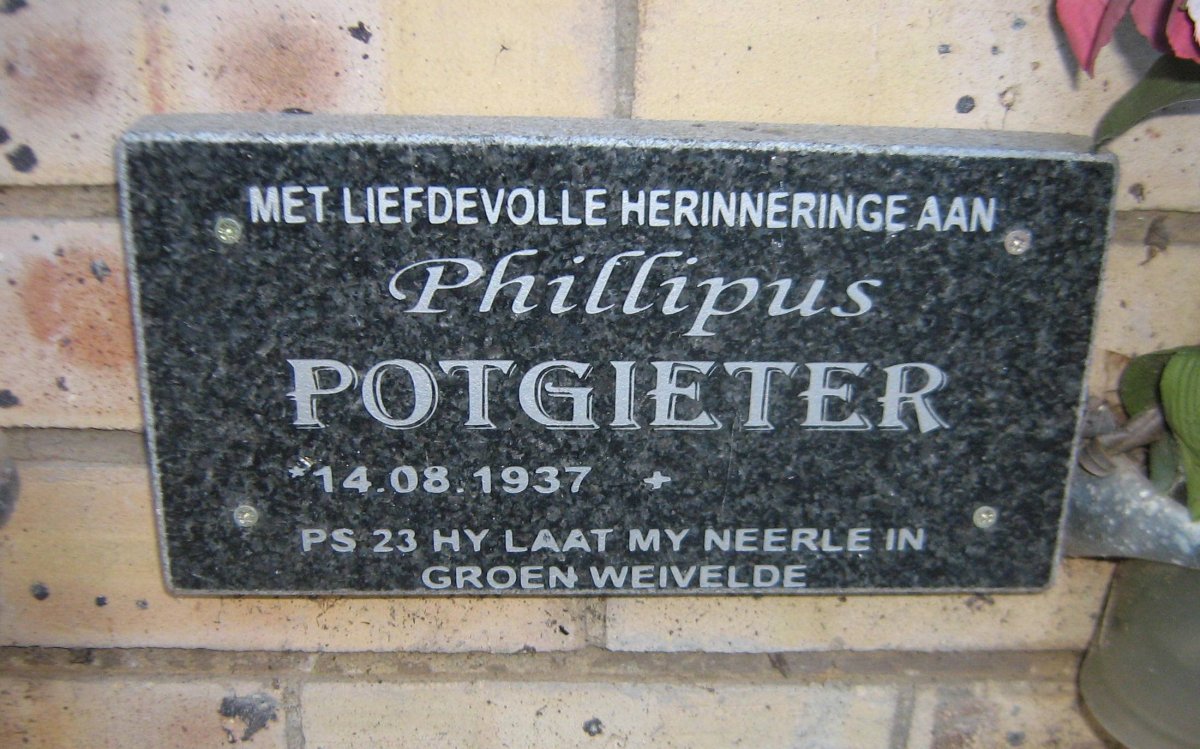 POTGIETER Phillipus 1937-