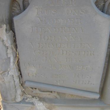 VERMEULEN Hendrina Johanna nee BESTER 1857-1953