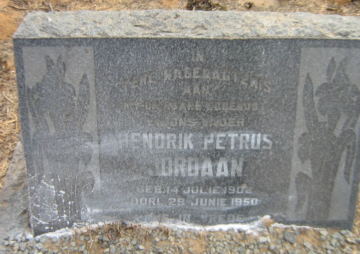 JORDAAN Hendrik Petrus 1902-1950