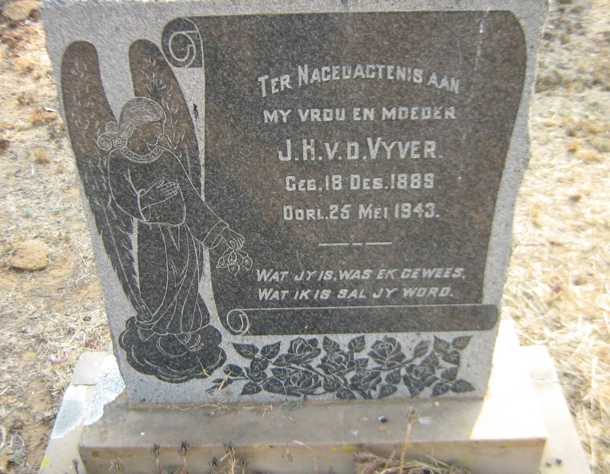 VYVER J.H., v.d. 1889-1943