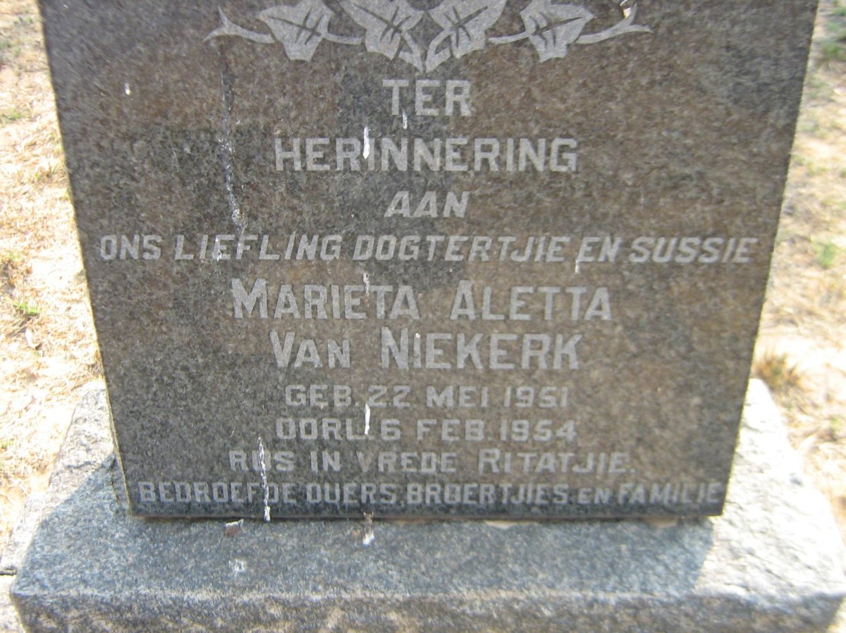NIEKERK Marieta Aletta, van 1951-1954