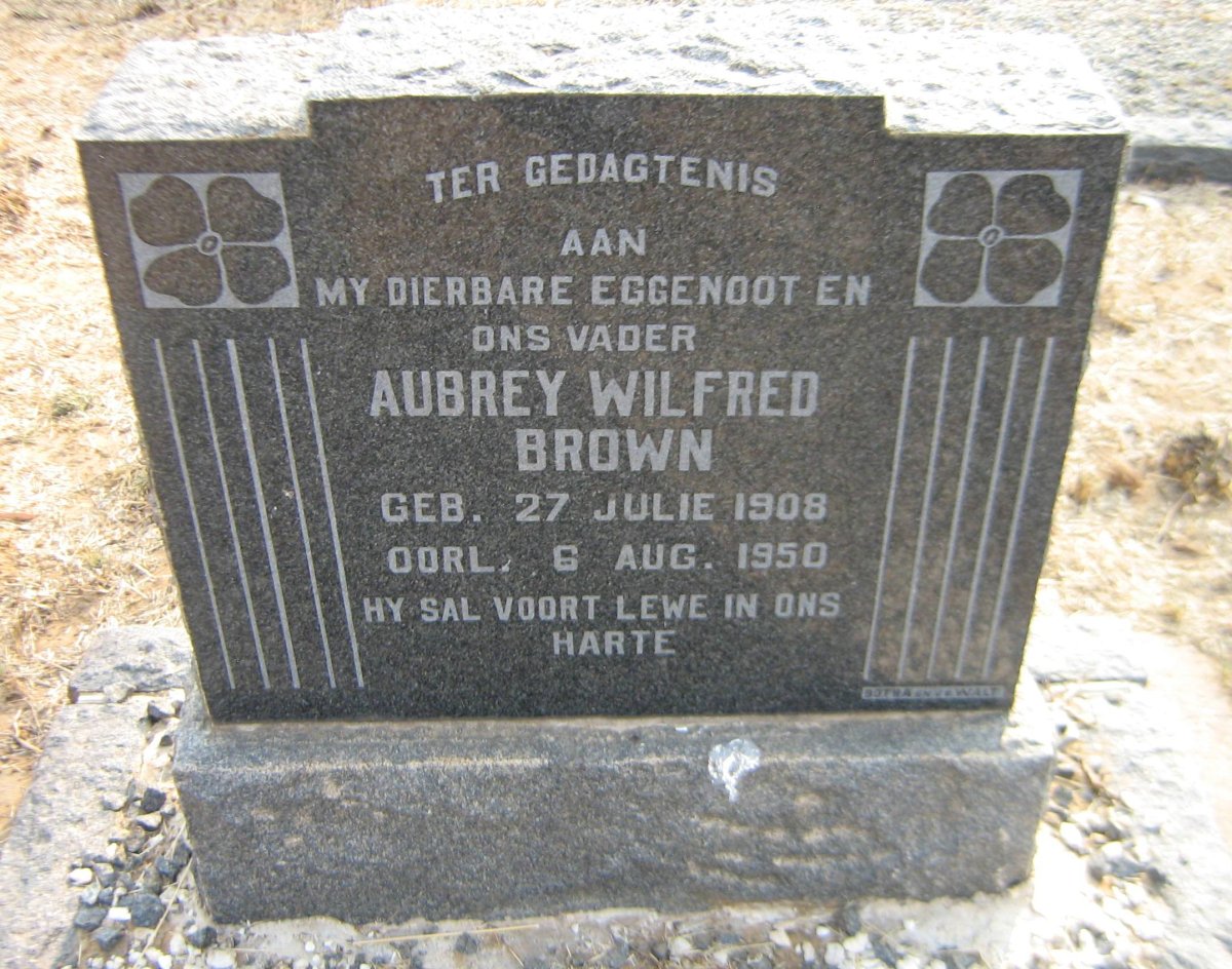 BROWN Aubrey Wilfred 1908-1950