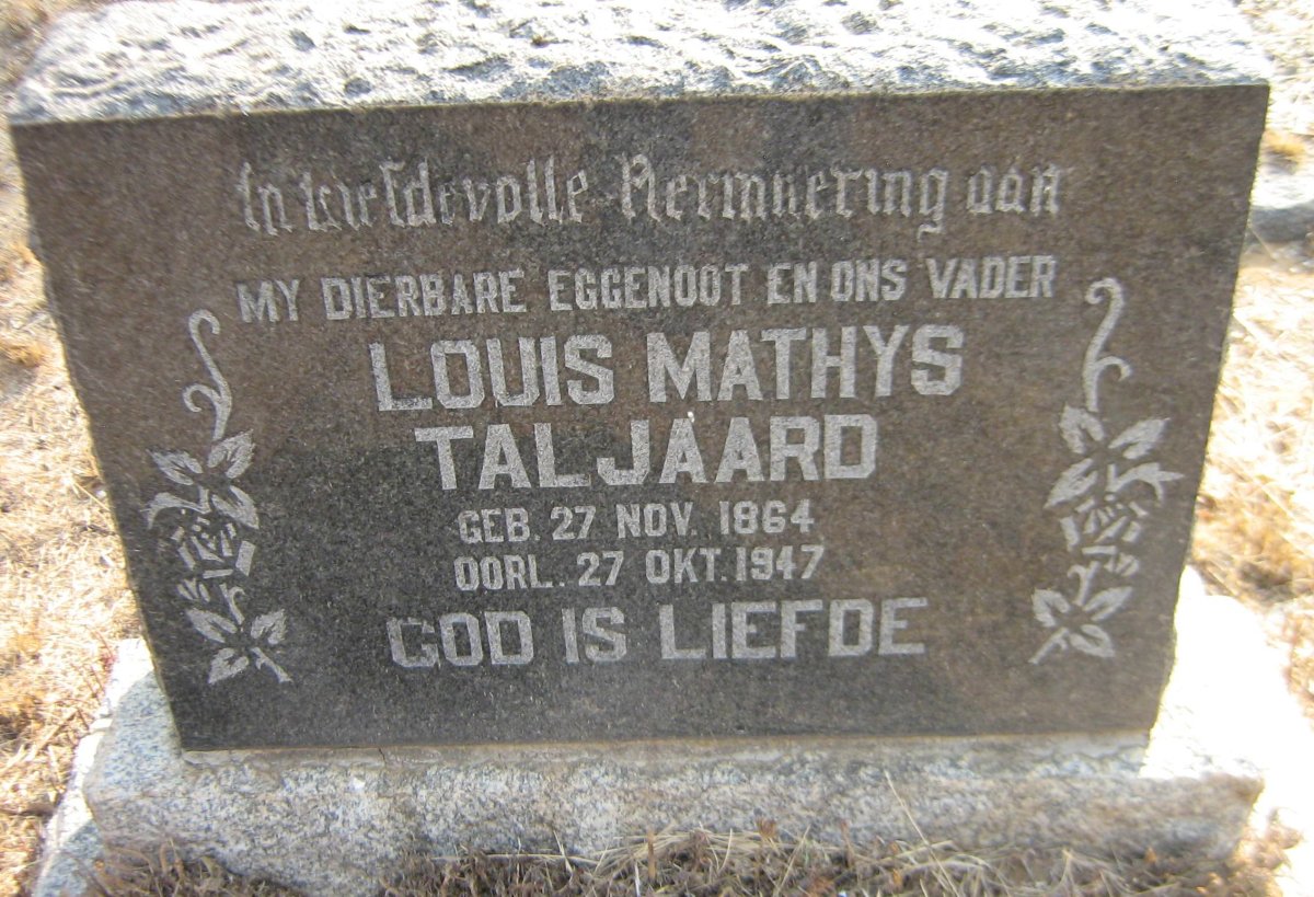 TALJAARD Louis Mathys 1864-1947
