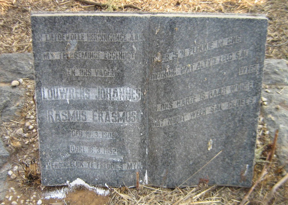 ERASMUS Louwrens Johannes 1908-1952