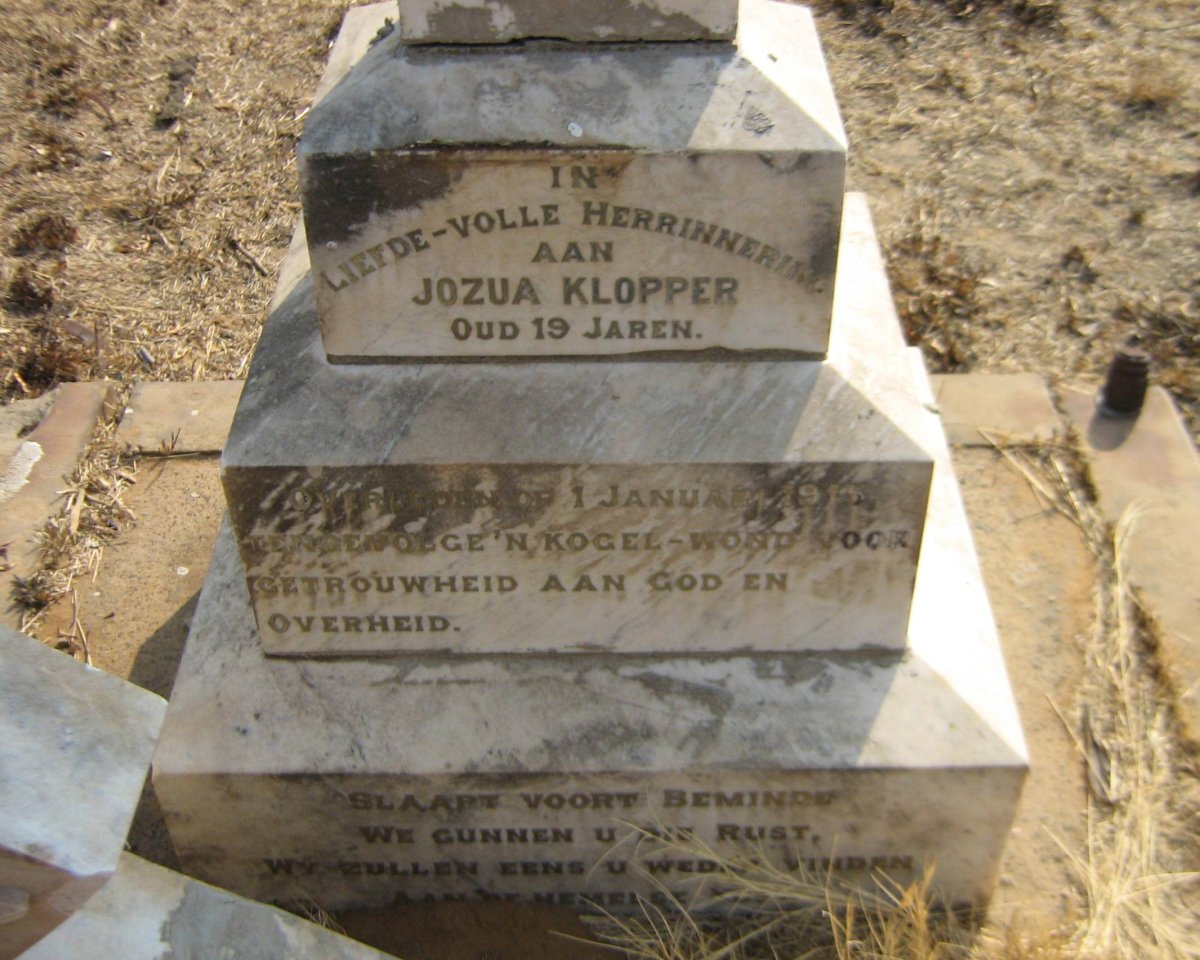 KLOPPER Jozua -1915