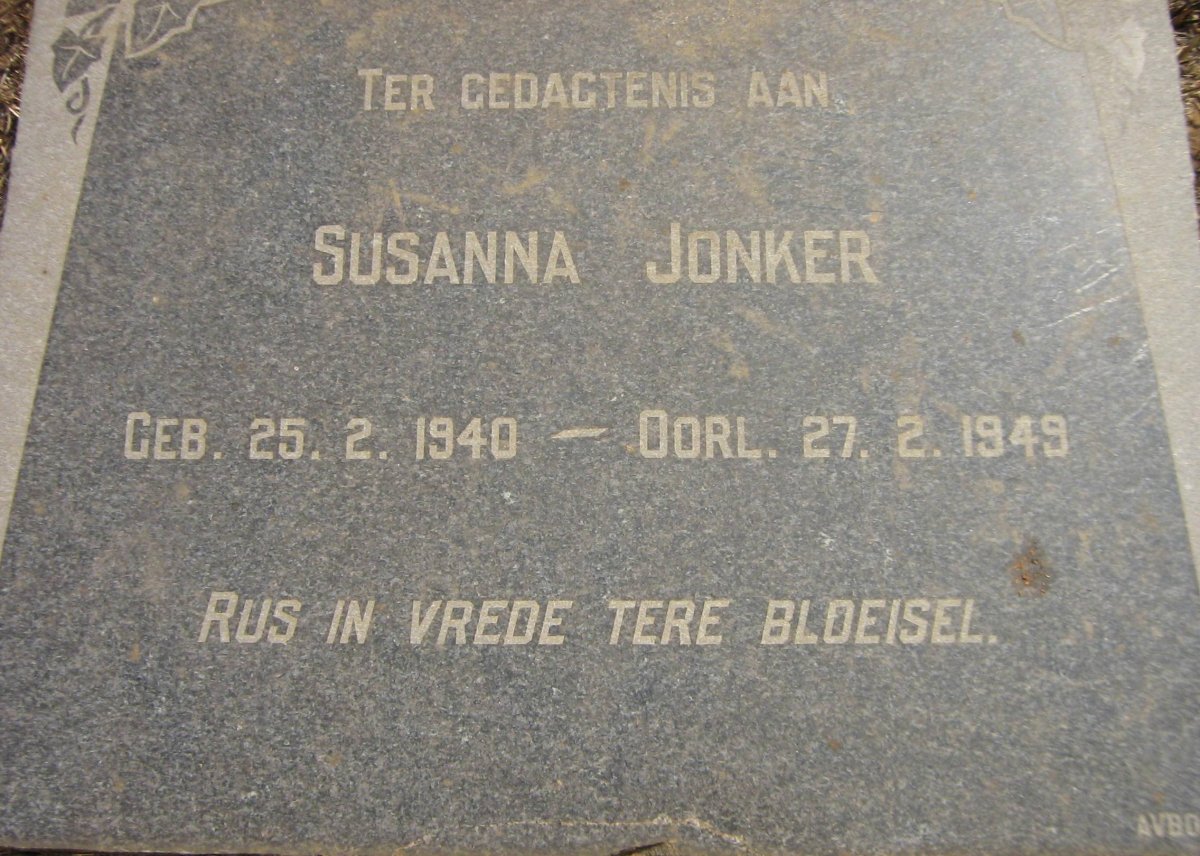 JONKER Susanna 1940-1949