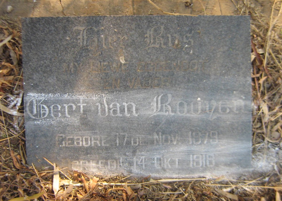 ROOYEN Gert, van 1879-1918