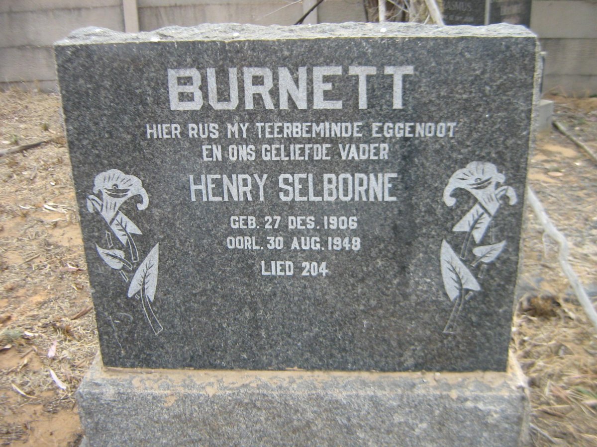 BURNETT Henry Selborne 1906-1948