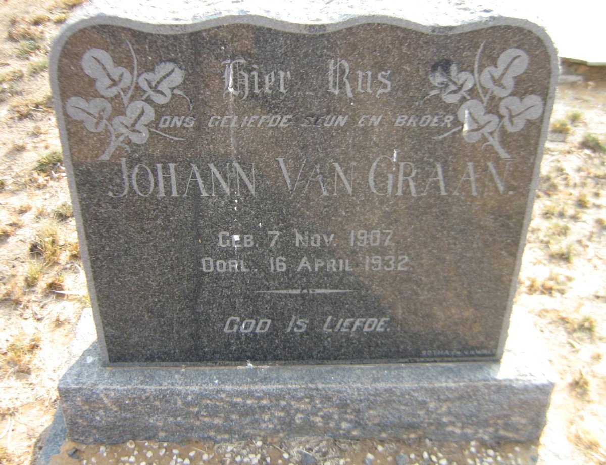 GRAAN Johann, van 1907-1932