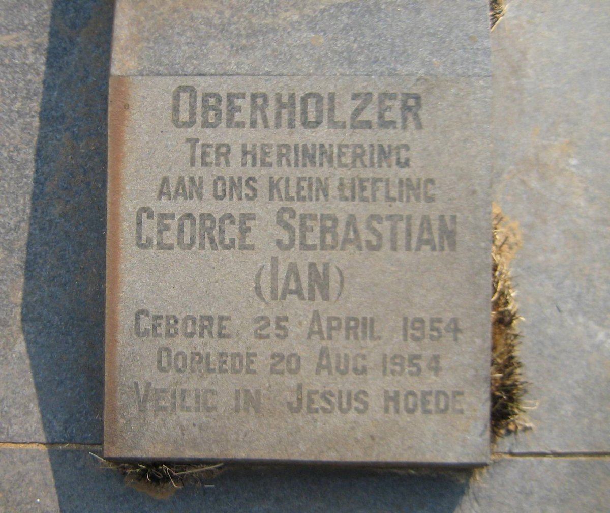 OBERHOLZER George Sebastian 1954-1954