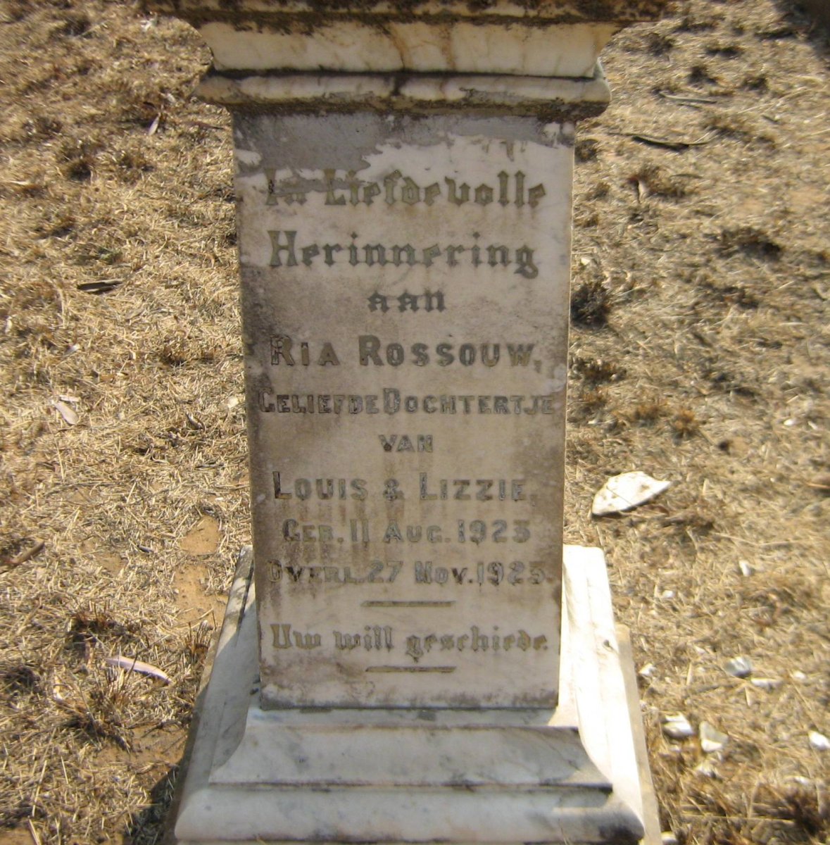 ROSSOUW Ria 1923-1923