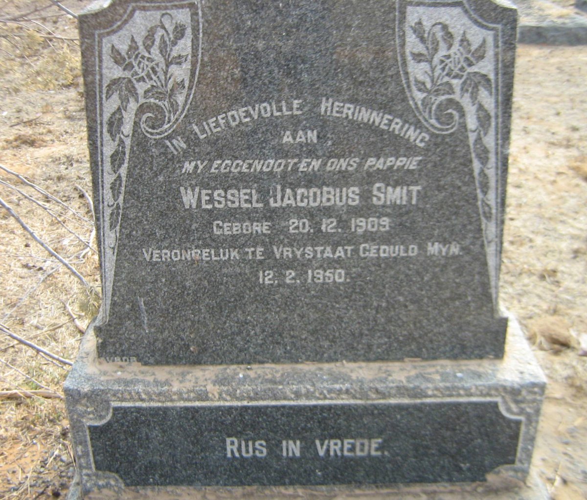 SMIT Wessel Jacobus 1909-1950