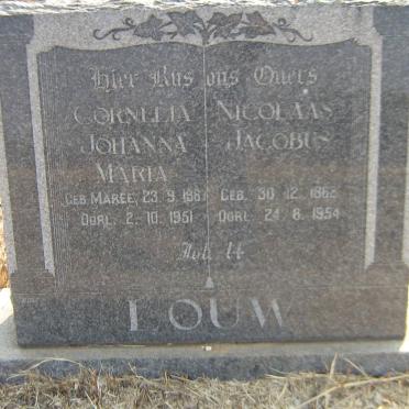 LOUW Nicolaas Jacobus 1862-1954 &amp; Cornelia Johanna Maria MAREE 1867-1951