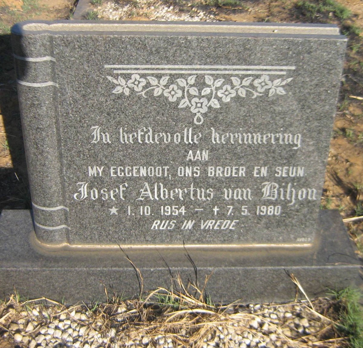 BILJON Joseph Albertus, van 1954-1980