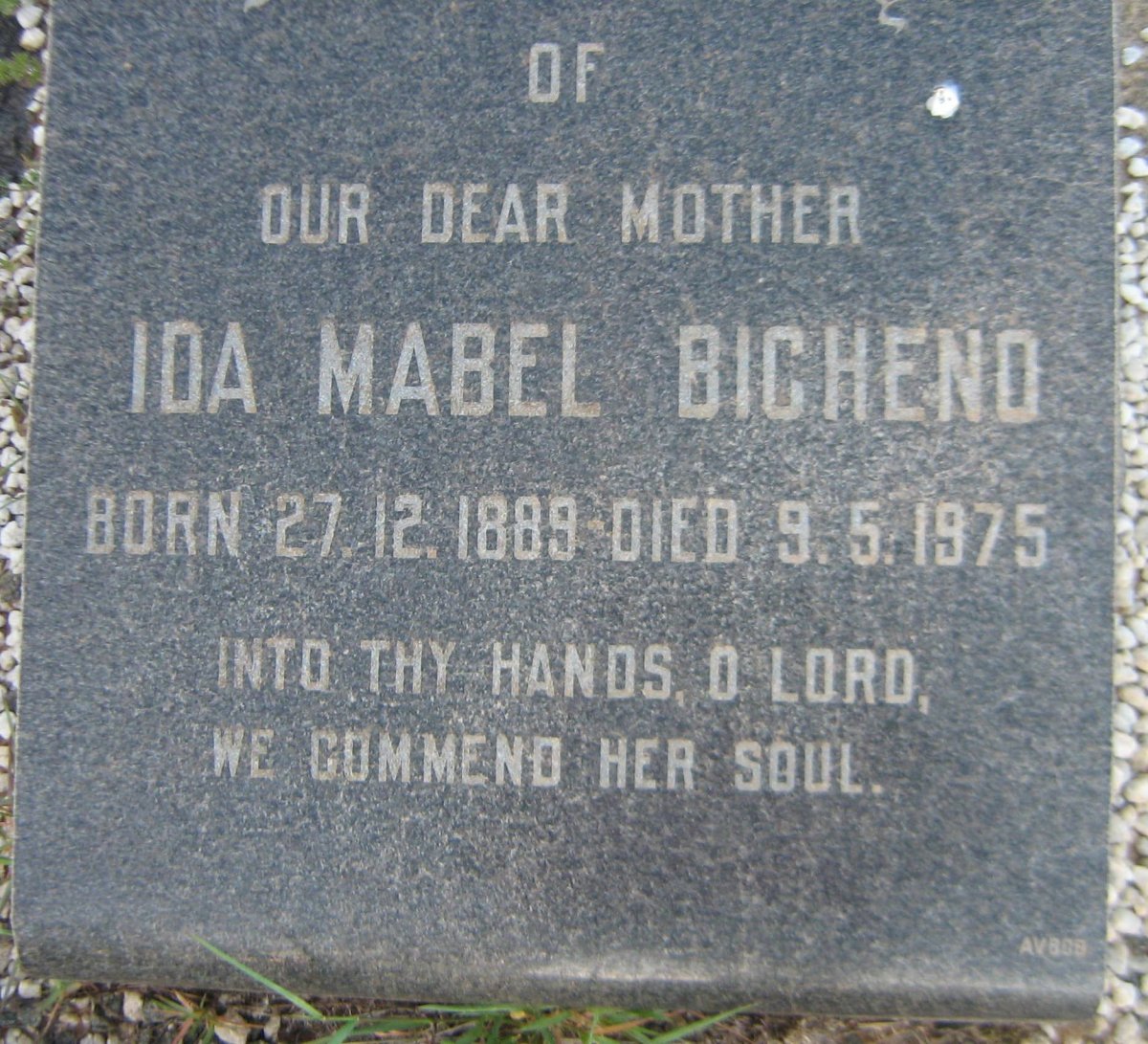 BICHENO Ida Mabel 1889-1975