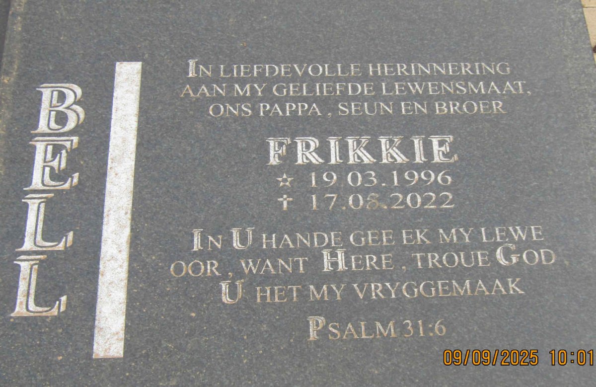 BELL Frikkie 1996-2022