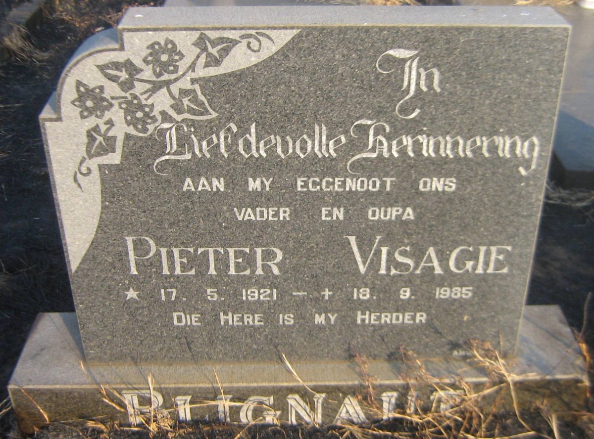 BLIGNAUT Pieter Visagie 1921-1985