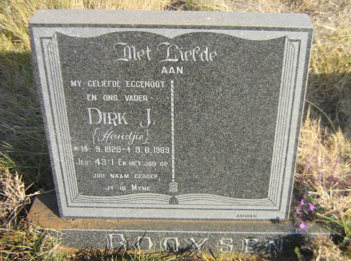 BOOYSEN Dirk J. 1929-1989