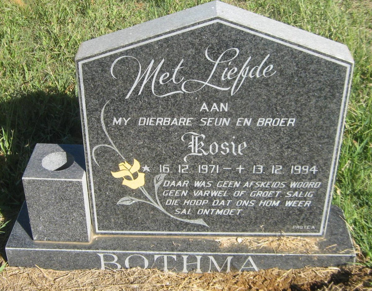 BOTHMA Kosie 1971-1994