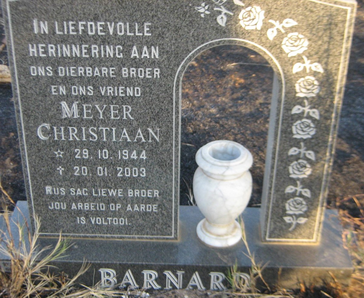 BARNARD Meyer Christiaan 1944-2003