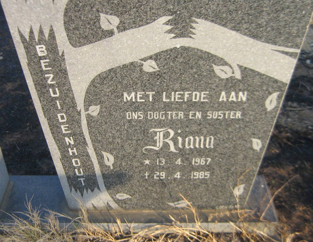 BEZUIDENHOUT Riana 1967-1985