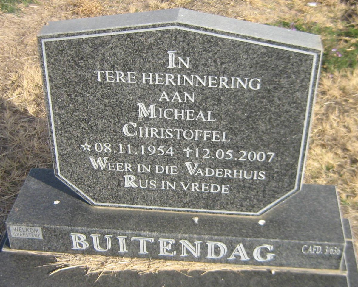 BUITENDAG Micheal Christoffel 1954-2007