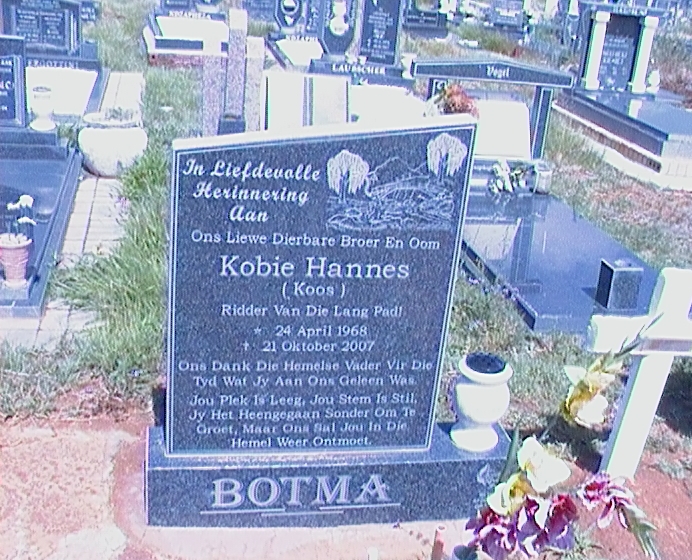 BOTMA Kobie Hannes 1968-2007