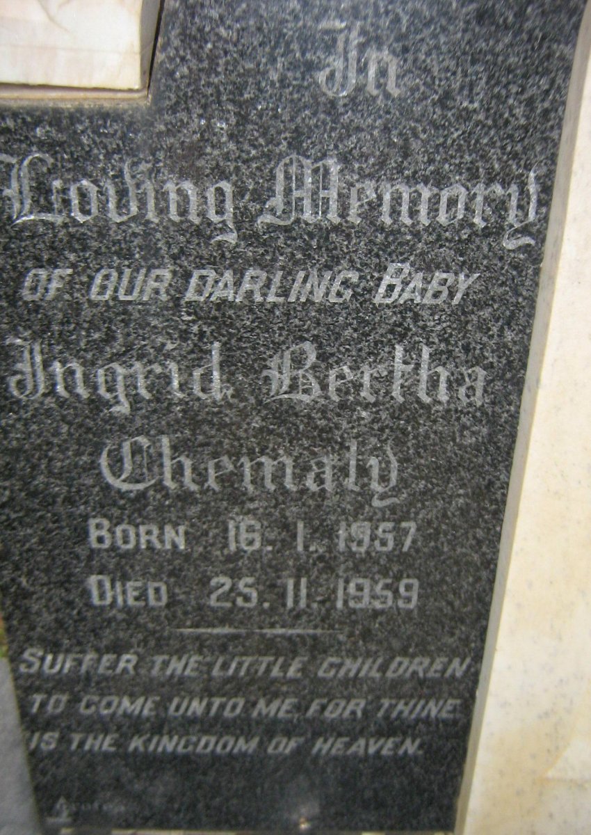 CHEMALY Ingrid Bertha 1957-1959