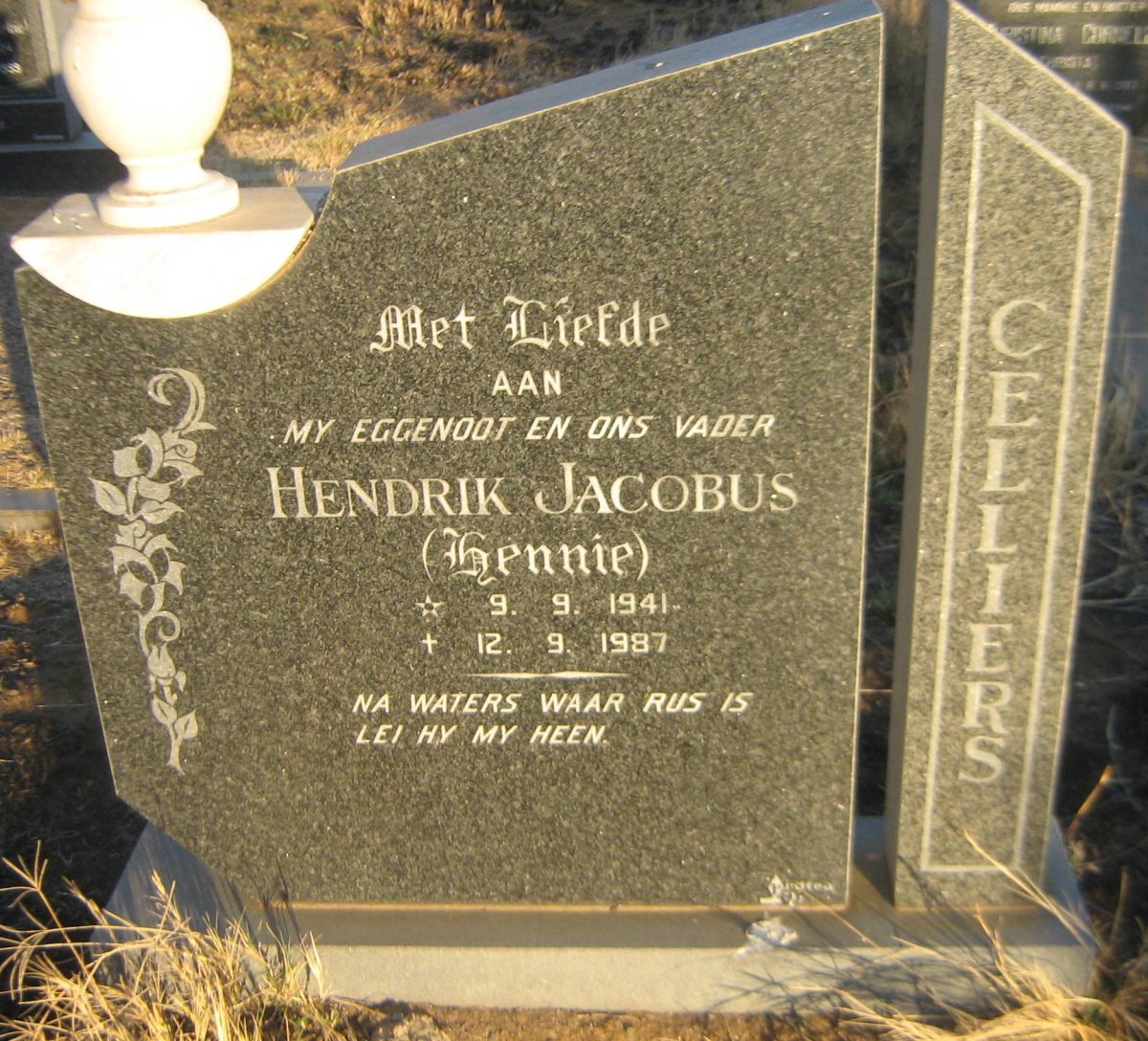 CELLIERS Hendrik Jacobus 1941-1987