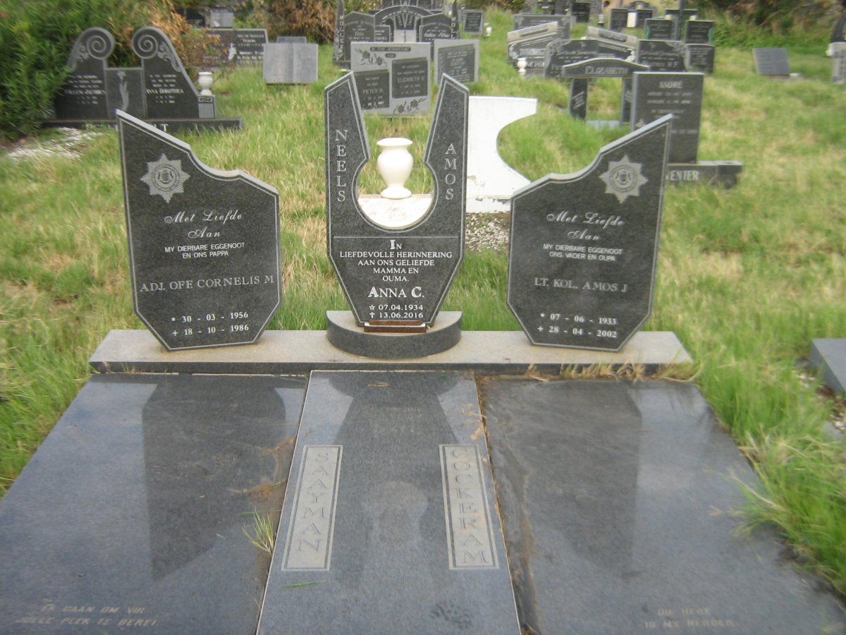 COCKERAM Amos J. 1933 - 2002 &amp; Anna C. 1934-2016 :: SAAYMAN Cornelis M. 1956-1986