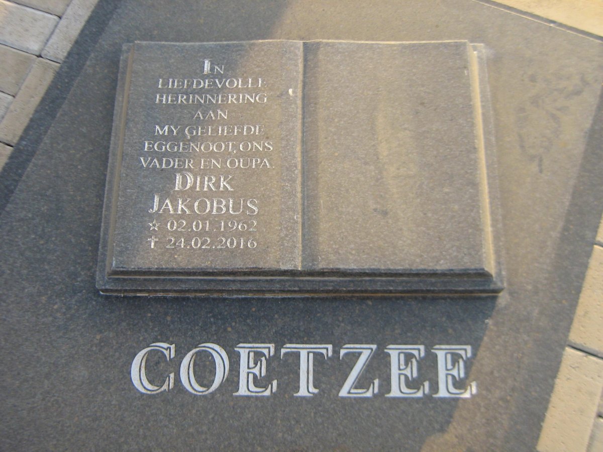 COETZEE Dirk Jakobus 1962-2016