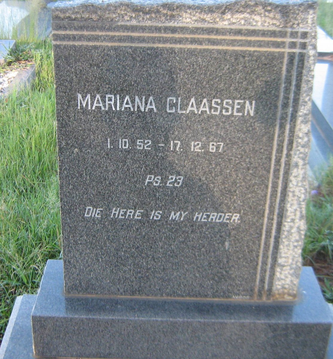 CLAASSEN Mariana 1952-1967