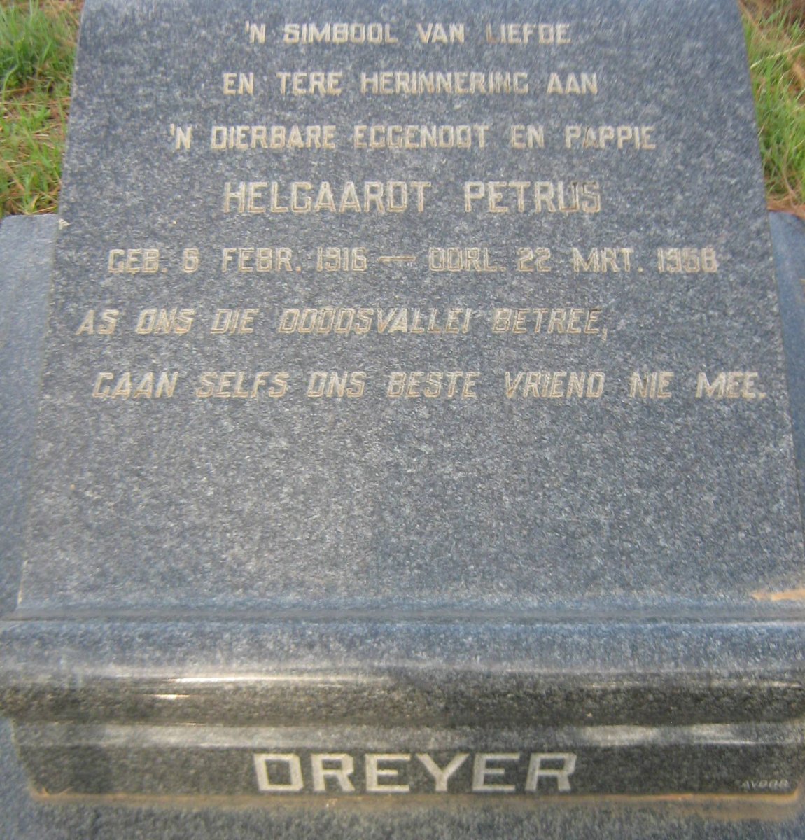 DREYER Helgaardt Petrus 1916-1958