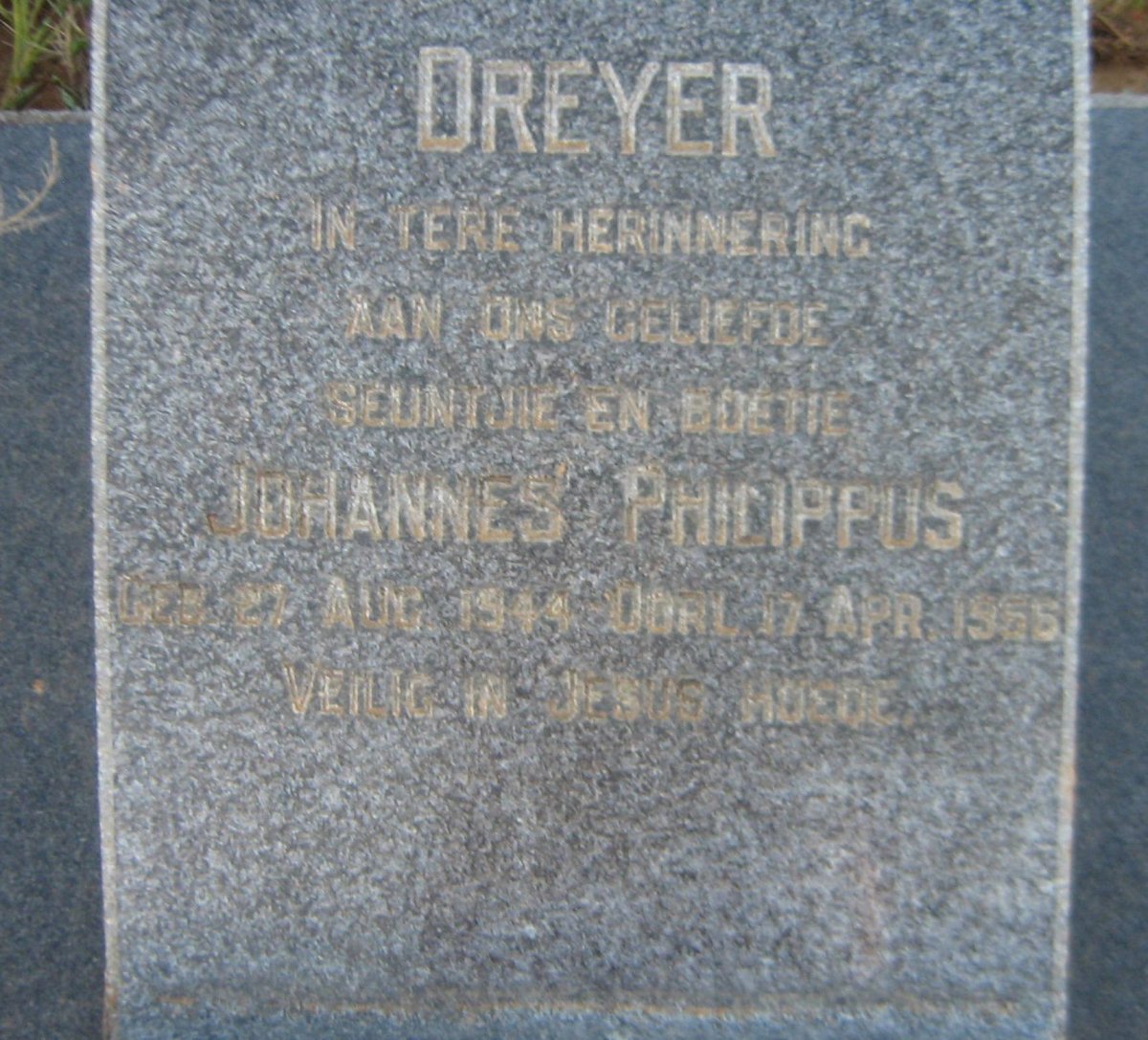DREYER Johannes Philippus 1944-1956