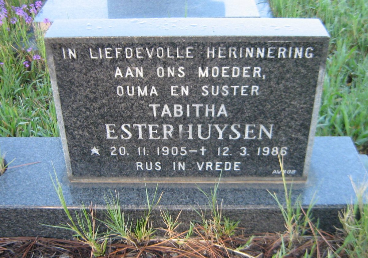 ESTERHUYSEN Tabitha 1905-1986