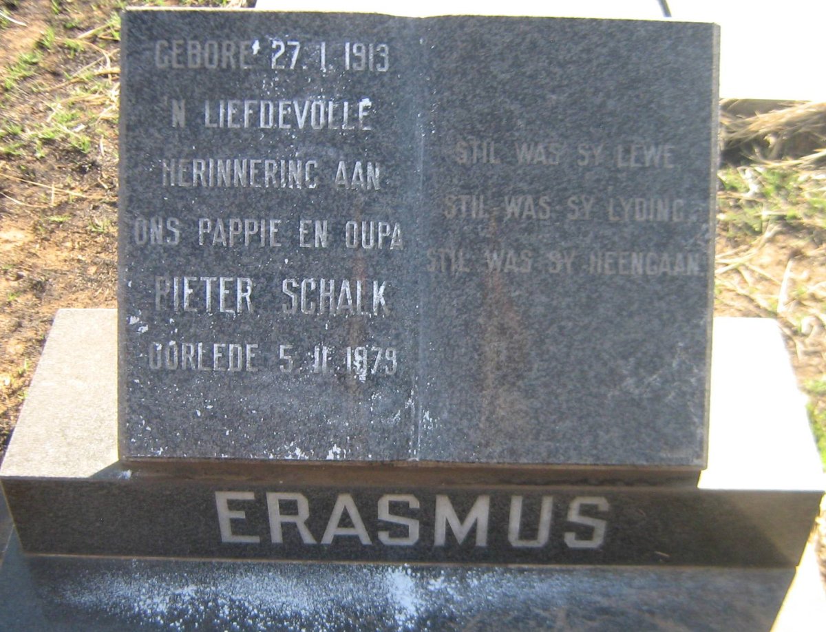 ERASMUS Pieter Schalk 1913-1979